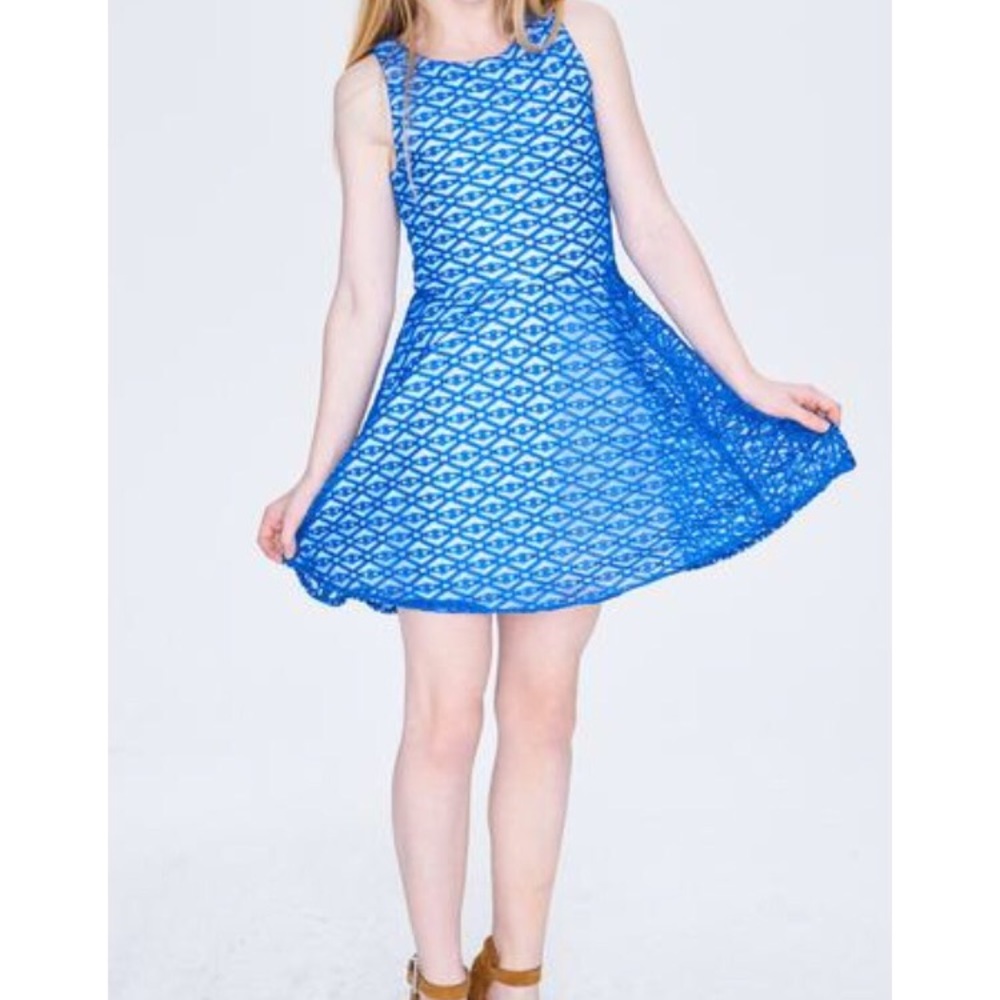 Blue Girls Party Dress- Size 10